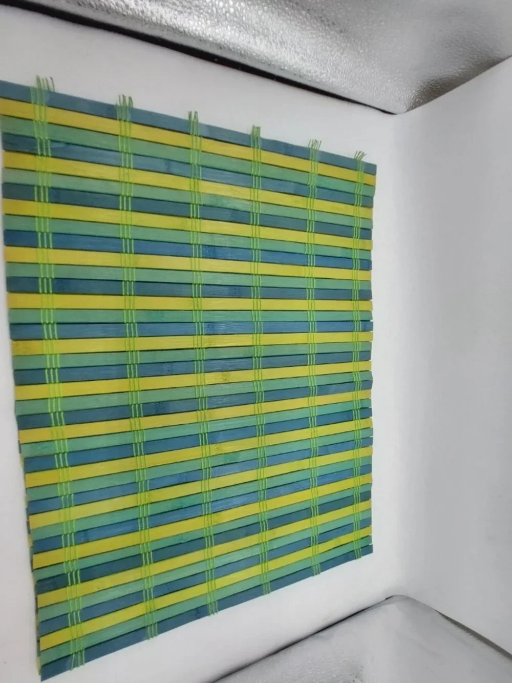 Bamboo Placemats Green Yellow Blue Set Of 4